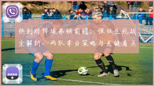 热刺对阵埃弗顿前瞻：保级生死战全解析，两队拿分策略与关键看点一览